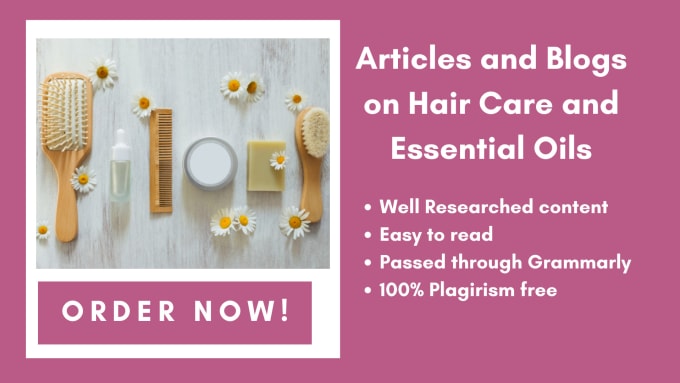 Gig Preview - Write blogs and articles about any hair related topic