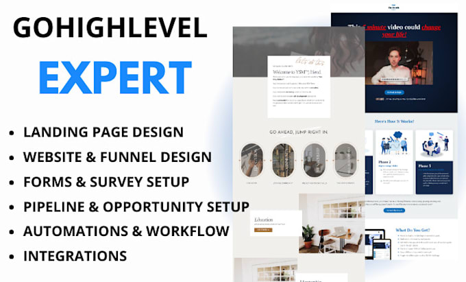 Gig Preview - Be your gohighlevel, gohighlevel website, sales funnel, landing page, ghl expert