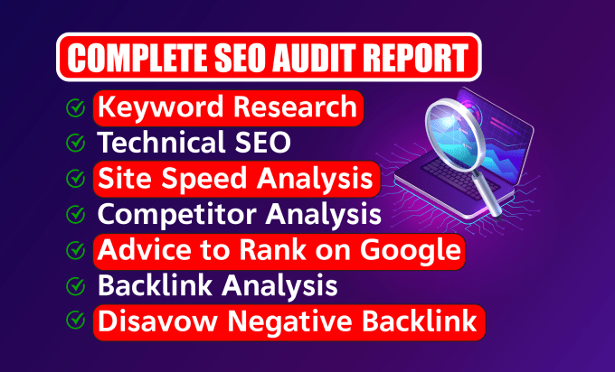 Gig Preview - Do SEO audit report and competitor website analysis