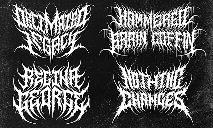 Gig Preview - Create death metal, black metal, and brutal death metal logo