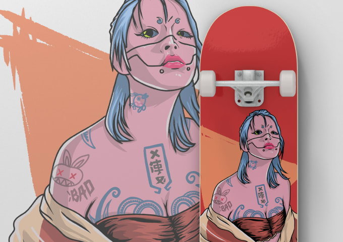 Gig Preview - Design custom illustration, skateboard deck or whatever you want