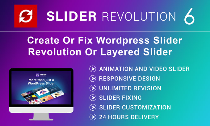 Gig Preview - Make or fix slider revolution, web banner and slider