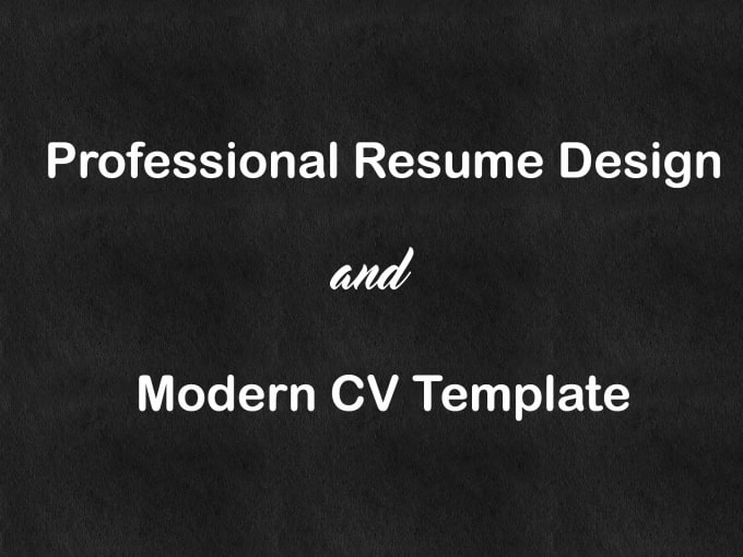 Gig Preview - Make professional resume design or modern cv template