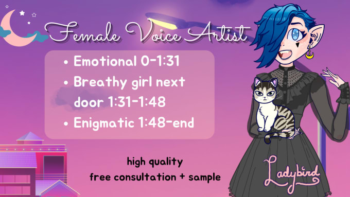 Gig Preview - Be your female voice actor for video games and animations