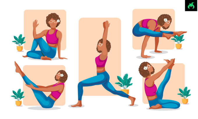 Gig Preview - Make yoga, workout, fitness, exercise illustration and smooth animation