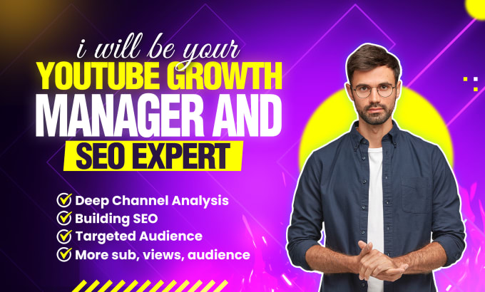 Gig Preview - Be your youtube channel growth manager and SEO expert