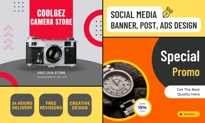 Gig Preview - Design creative social media covers, posts and, banner ads