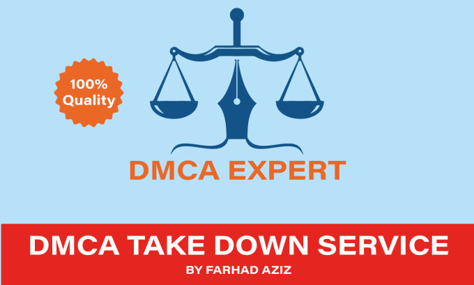 Gig Preview - Send dmca takedown notice to remove copyright violating data under dmca