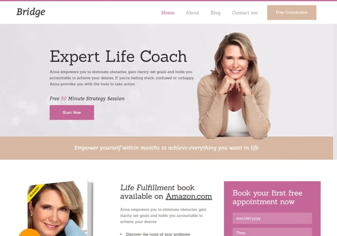 Gig Preview - Design a life coaching, consulting website for speakers, leaders, and trainers