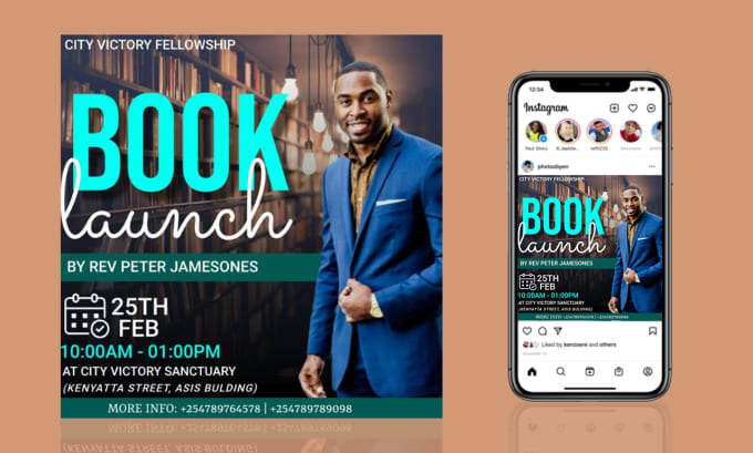 Bestseller - do amazing book release flyers, book launch, church flyers, social media posts,