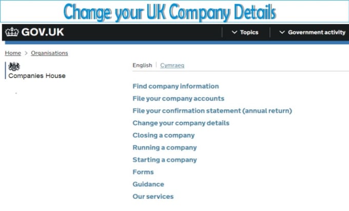 Gig Preview - Change your company details with hmrc