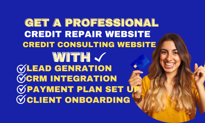 Gig Preview - Design credit consulting, credit repair website, consulting and coaching website