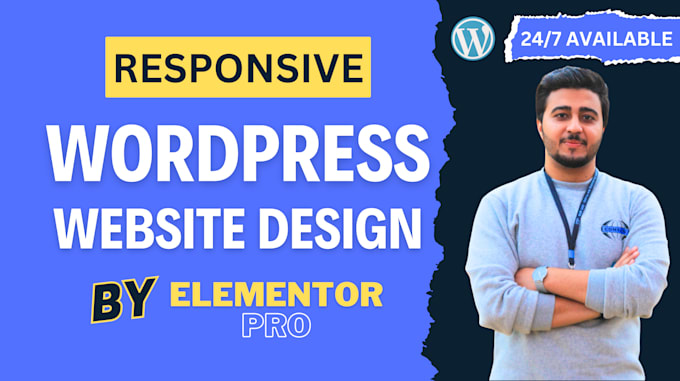 Gig Preview - Develop modern and responsive wordpress website design with elementor pro