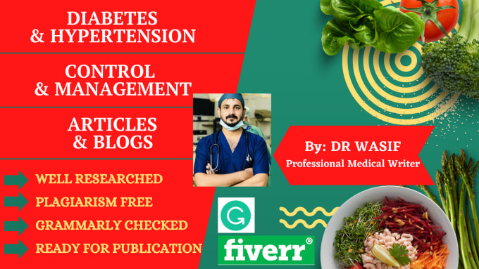 Gig Preview - Write researched medical articles on diabetes and hypertension