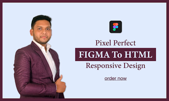 Gig Preview - Convert figma to html css bootstrap responsive website design