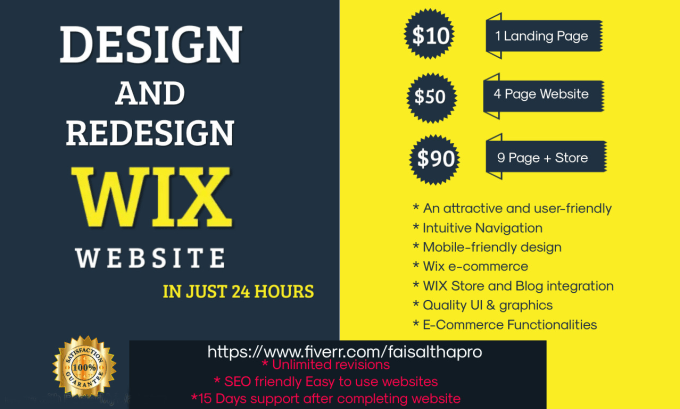 Gig Preview - Design wix website, build wix website, wix website redesign