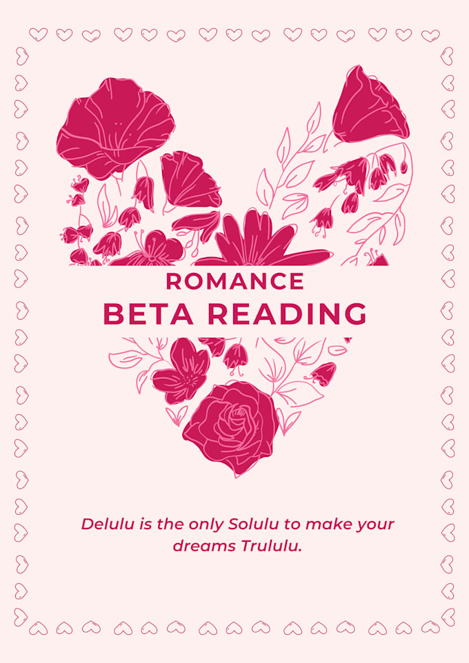 Gig Preview - Beta read your romance novel