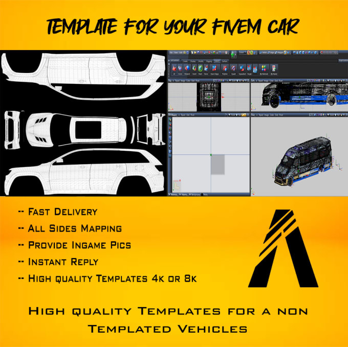 Gig Preview - Make templates for fivem cars