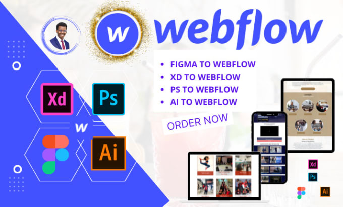 Gig Preview - Figma to webflow convert figma to webflow website design webflow