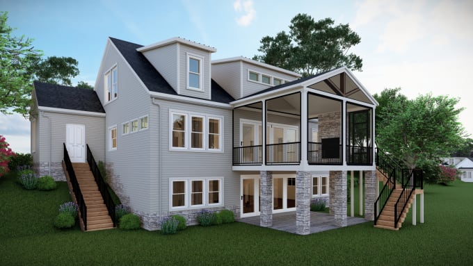 Gig Preview - Do 3d modeling and exterior architectural rendering using sketchup and lumion