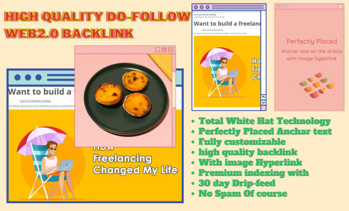 Gig Preview - Build dofollow web2 0 high da domain SEO friendly backlinks