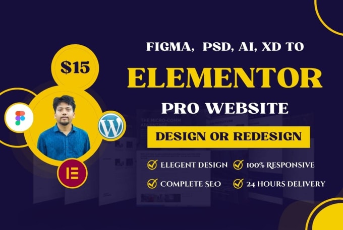 Bestseller - design a wordpress website or landing page by elementor pro