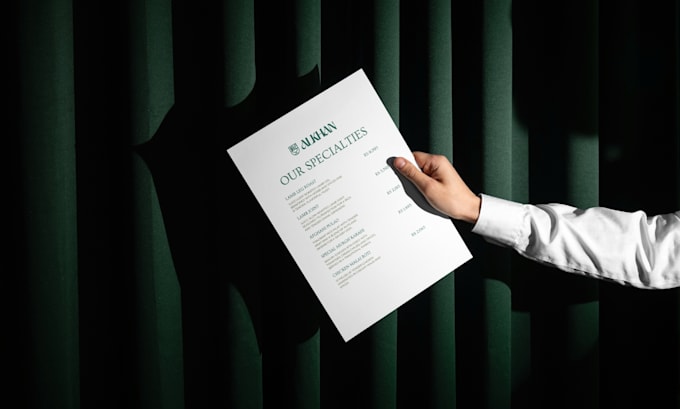 Gig Preview - Design restaurant menus, digital menu boards, brochures, and offer branding