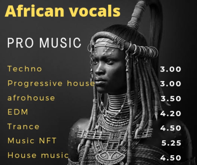 Gig Preview - Be african singer, techno, afro house, edm, afro beat music