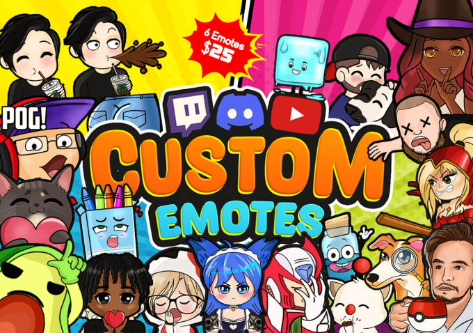 Gig Preview - Draw custom chibi, anime, pet static or animated emotes for your stream