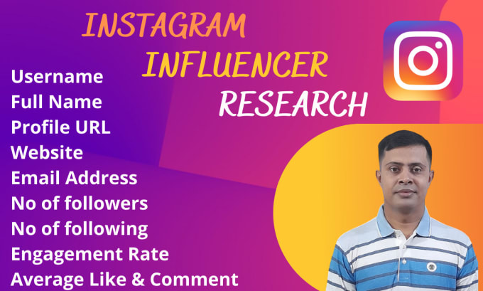 Gig Preview - Research best instagram influencer for your niche brand