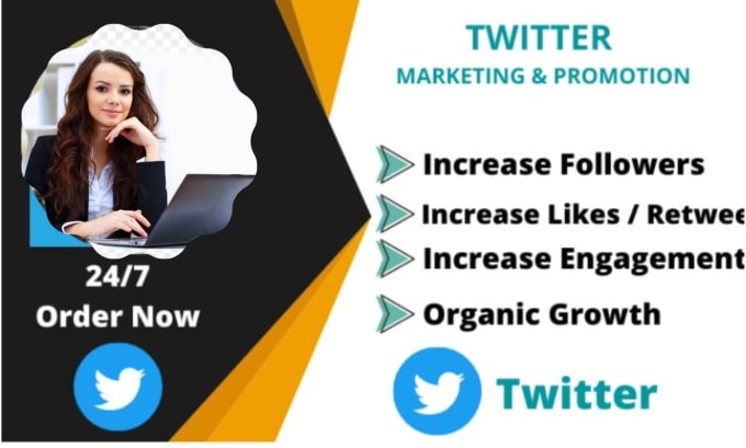 Gig Preview - Do fast organic twitter growth, promotion, and marketing