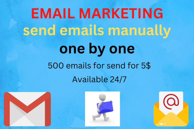 Gig Preview - Send 500 email manually one by one with email marketing 1 by 1