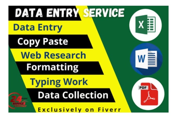 Gig Preview - Data inputting online inputting online work office inputting mail merging online