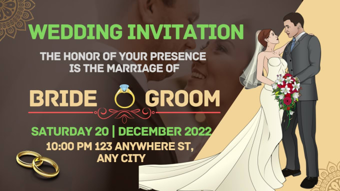 Gig Preview - Create unique wedding invitation video for you