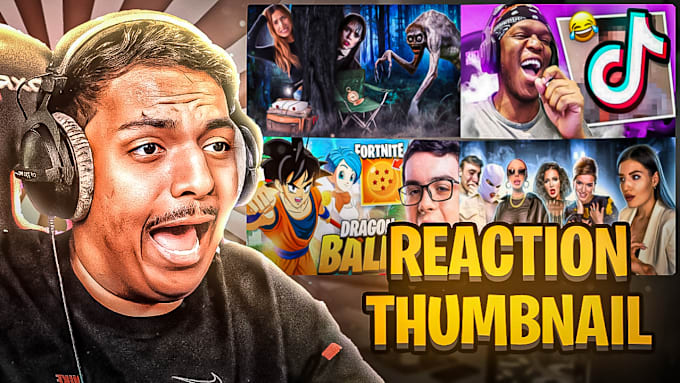 Bestseller - do amazing reaction thumbnail for your in 5 hours