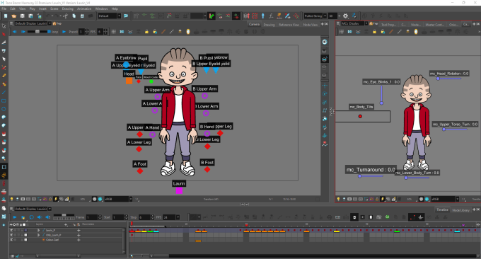 Gig Preview - Create a 2d animatable rig in toon boom harmony