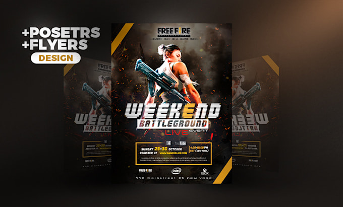 Gig Preview - Create stunning esports tournament posters flyers and gaming event graphics