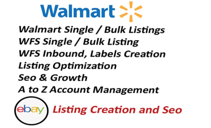 Bestseller - do walmart wfs single bulk listings, optimization, wfs inbound and labels