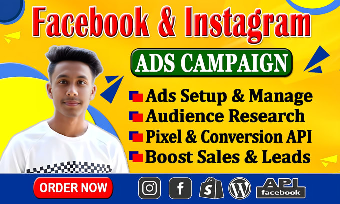 Gig Preview - Be your facebook ads campaign manager, run fb advertising, fb ads ig ads