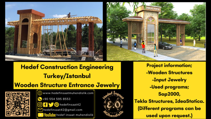 Gig Preview - Wooden structures designs and calculations