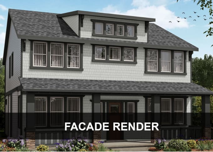 Gig Preview - Design exterior facade 3d rendering and walkthrough interior design floor plan