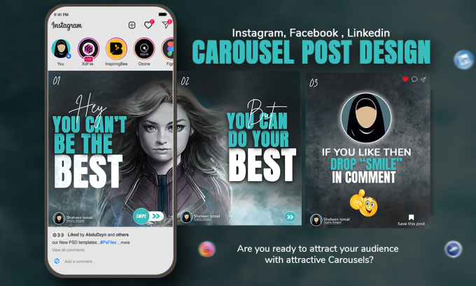 Bestseller - design attractive social media creative carousel posts for your instagram