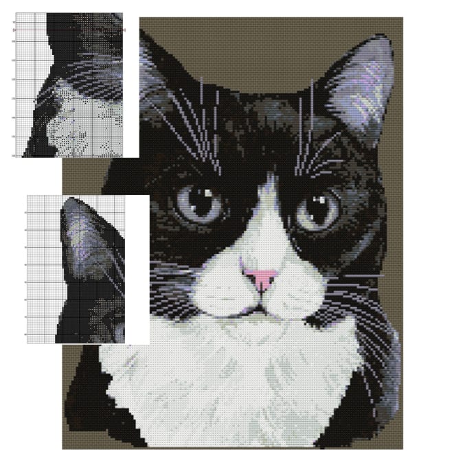 Gig Preview - Create a perfect cross stitch pattern from any image