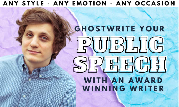 Gig Preview - Ghostwrite an engaging public speech