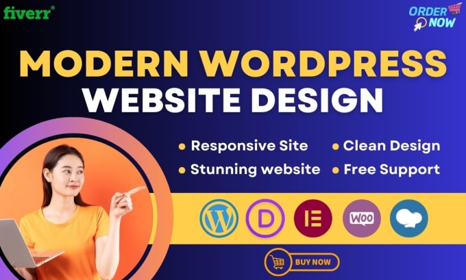 Gig Preview - Design, create and build wordpress website for your business