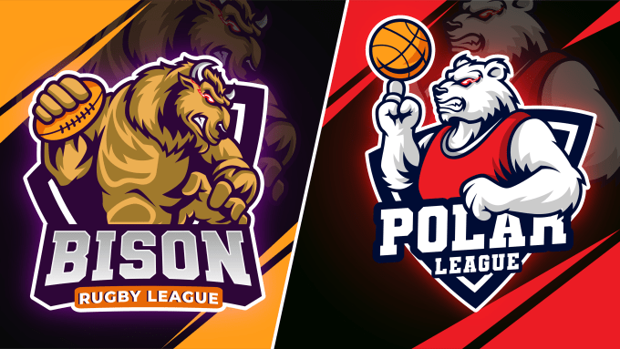 Gig Preview - Design creative cartoon designs and sports logo for team