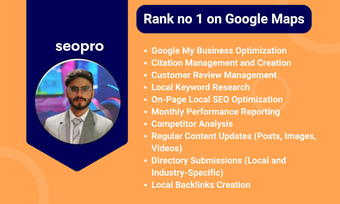 Gig Preview - Do monthly local SEO service for google maps and ranking