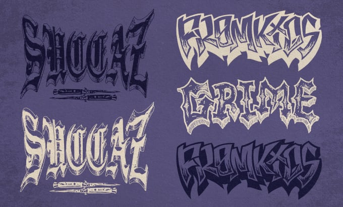 Gig Preview - Create raw hardcore, punk, metal band logo