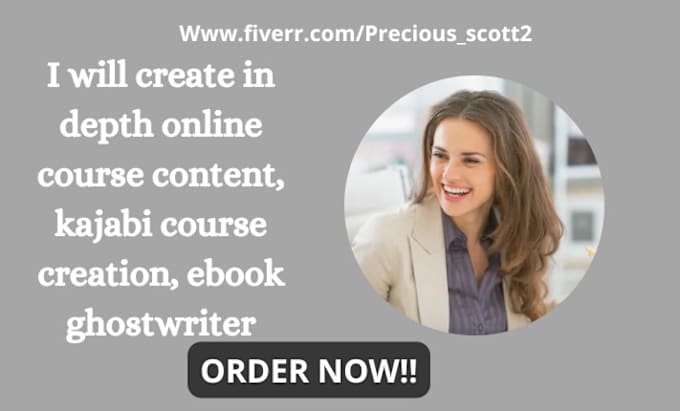 Gig Preview - Create in depth online course content, kajabi course creation, ebook ghostwriter