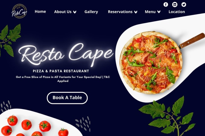 Gig Preview - Design restaurant website with online food ordering system, food website